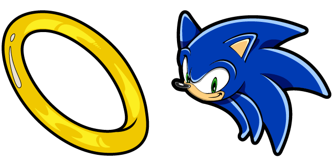 Sonic the Hedgehog & Ring Cursor - Sweezy Custom Cursors